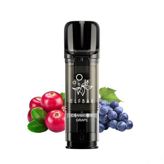 wholesale [New] ELFBAR ELFA PRO 2ML Prefilled Pod 2pcs Flavor: Cranberry Grape | Strength: 2% Nic TPD ENG
