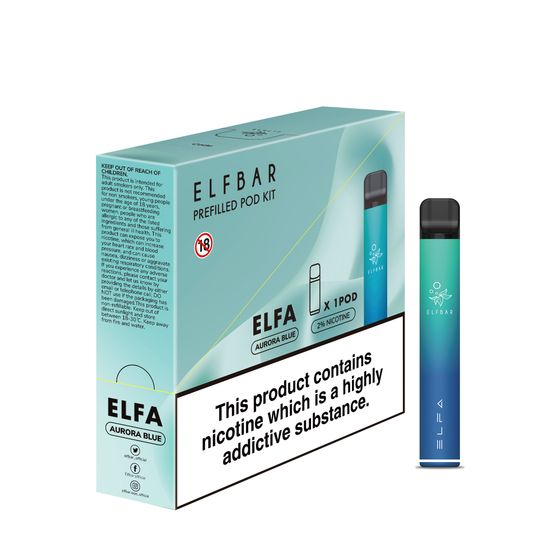 [NEW] ELFBAR ELFA 2ML Prefilled Pod Starter Kit Strength: EN 2% nicotine | Flavor: Aurora Blue/Blue Razz Lemonade cheap