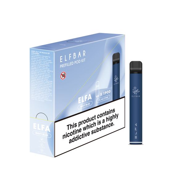[NEW] ELFBAR ELFA 2ML Prefilled Pod Starter Kit Strength: EN 2% nicotine | Flavor: Navy Blue/Blue Razz Lemonade UK shop