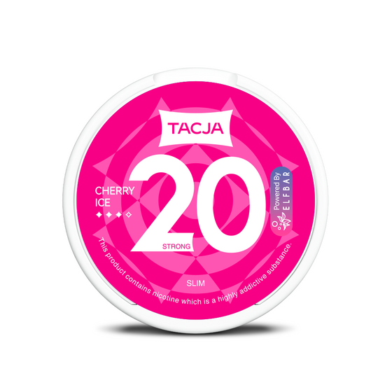 [Silm]TACJA nicotine pouch x 20 (UK) 1Can Flavor: Cherry Ice | Strength: 20mg wholesale