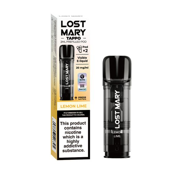for wholesale [New] LOST MARY TAPPO 2ML Prefilled Pod Flavor: Lemon Lime | Strength: 2% Nic TPD ENG