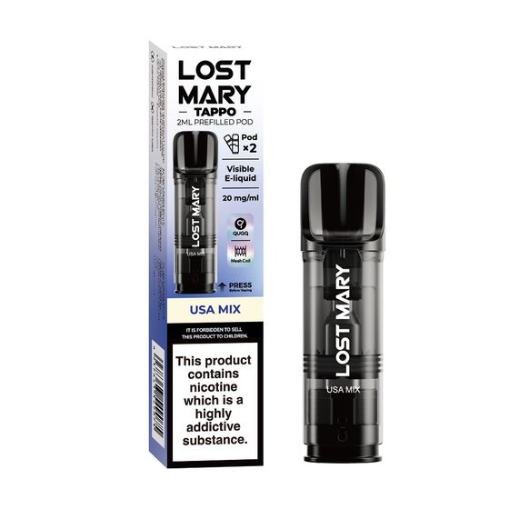 [New] LOST MARY TAPPO 2ML Prefilled Pod Flavor: USA Mix | Strength: 2% Nic TPD ENG cheap