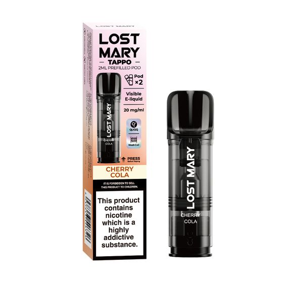 [New] LOST MARY TAPPO 2ML Prefilled Pod Flavor: Cherry Cola | Strength: 2% Nic TPD ENG cheap