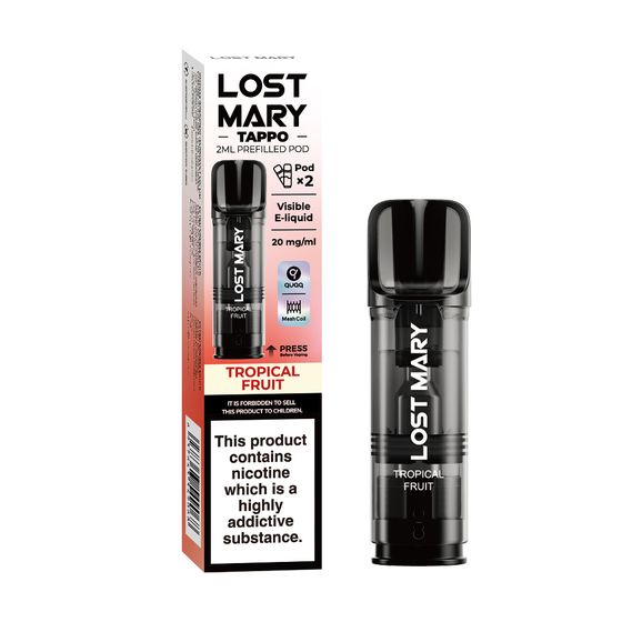 [New] LOST MARY TAPPO 2ML Prefilled Pod Flavor: Tropical Fruit | Strength: 2% Nic TPD ENG authentic