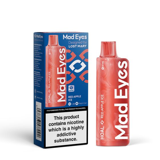 wholesale price [NEW] Mad Eyes HOAL Disposable Pod Device 20mg Flavor: Red Apple ICE | Strength: 2% Nic ENG