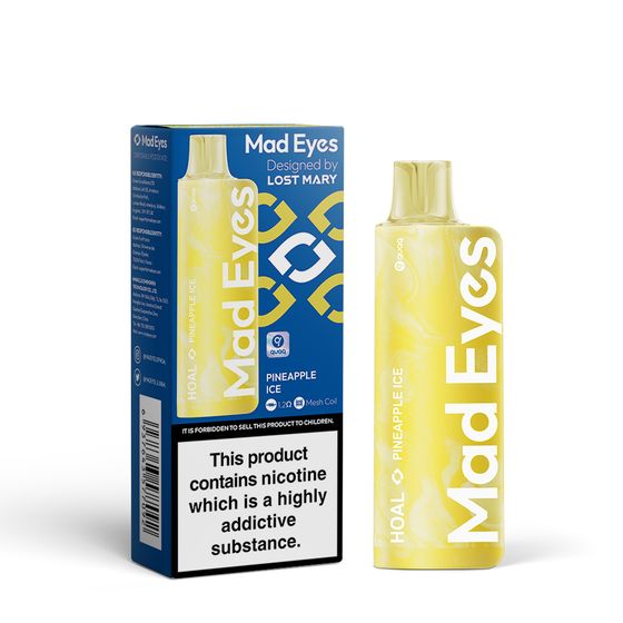 authentic [NEW] Mad Eyes HOAL Disposable Pod Device 20mg Flavor: Pineapple Ice | Strength: 2% Nic ENG