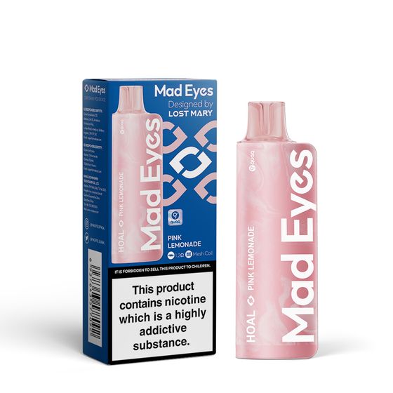 UK wholesale [NEW] Mad Eyes HOAL Disposable Pod Device 20mg Flavor: Pink Lemonade | Strength: 2% Nic ENG