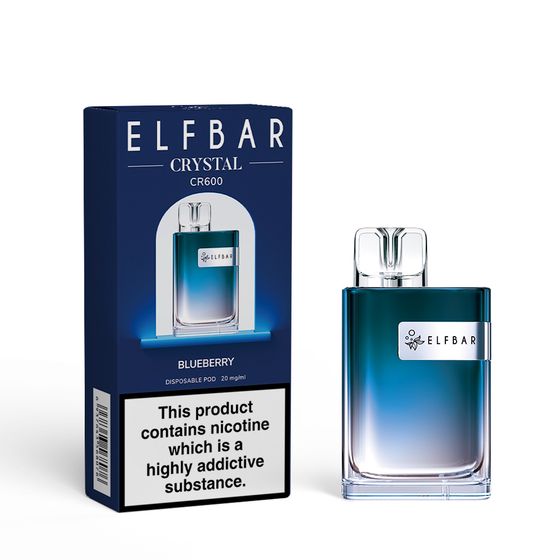 [NEW] ELFBAR CRYSTAL CR600 Disposable Pod Device 20mg Flavor: Blueberry | Strength: 2% Nic ENG UK supplier
