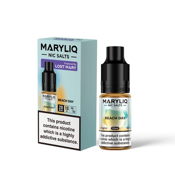 MARYLIQ Nic Salts M-Liquids 10ml (UK) Flavor: Beach Day | Strength: 2% Nic TPD ENG wholesale