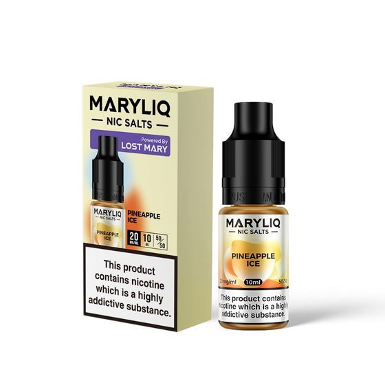 MARYLIQ Nic Salts M-Liquids 10ml (UK) Flavor: Pineapple Ice | Strength: 2% Nic TPD ENG wholesale