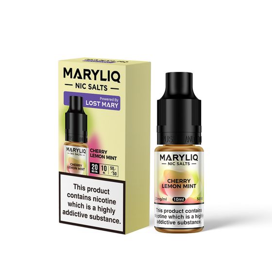 wholesale price MARYLIQ Nic Salts M-Liquids 10ml (UK) Flavor: Cherry Lemon Mint | Strength: 2% Nic TPD ENG