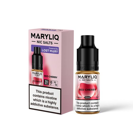 UK store MARYLIQ Nic Salts M-Liquids 10ml (UK) Flavor: Red Cherry | Strength: 2% Nic TPD ENG