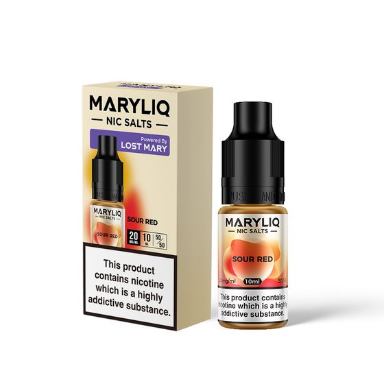 MARYLIQ Nic Salts M-Liquids 10ml (UK) Flavor: Sour Red | Strength: 2% Nic TPD ENG authentic