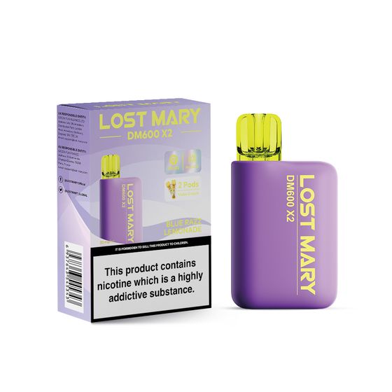 wholesale [NEW] LOST MARY DM1200 Disposable Pod Kit Flavor: Blue Razz Lemonade | Strength: 2% Nic ENG