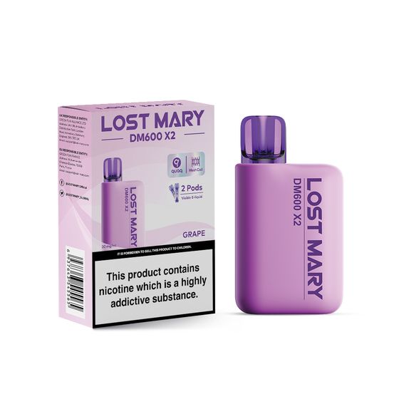 [NEW] LOST MARY DM1200 Disposable Pod Kit Flavor: Grape | Strength: 2% Nic ENG UK store