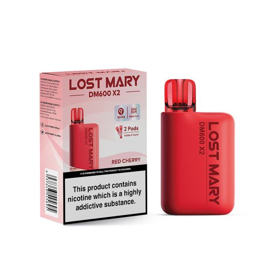 UK shop [NEW] LOST MARY DM1200 Disposable Pod Kit Flavor: Red Cherry | Strength: 2% Nic ENG