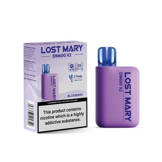 [NEW] LOST MARY DM1200 Disposable Pod Kit Flavor: Blueberry | Strength: 2% Nic ENG authentic