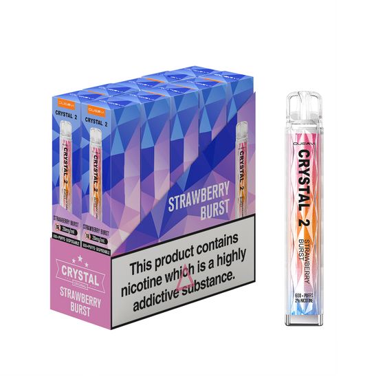 [NEW] QUEVVI Crystal 2 Disposable Pod Kit Strength: 2% Nic TPD ENG | Flavor: Strawberry Burst wholesale