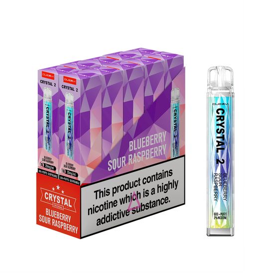 UK store [NEW] QUEVVI Crystal 2 Disposable Pod Kit Strength: 2% Nic TPD ENG | Flavor: Blueberry Sour Raspberry