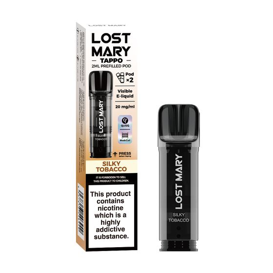 [New] LOST MARY TAPPO 2ML Prefilled Pod 2pcs Flavor: Silky Tobacco | Strength: 2% Nic TPD ENG for wholesale