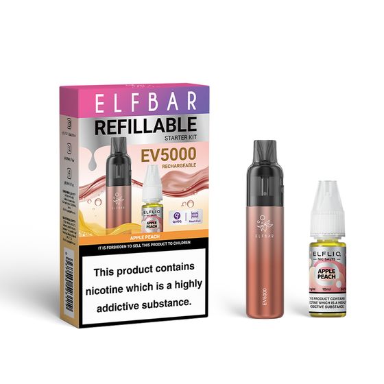 UK supplier ELFBAR EV5000 Refillable Starter Kit