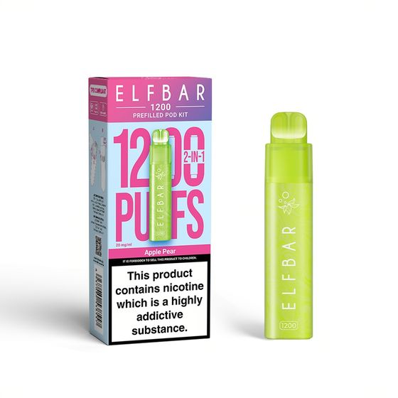 ELFBAR 1200 PREFILLED POD KIT (UK) 1PC Strength: 2% Nic ENG | Flavor: Apple Pear UK shop