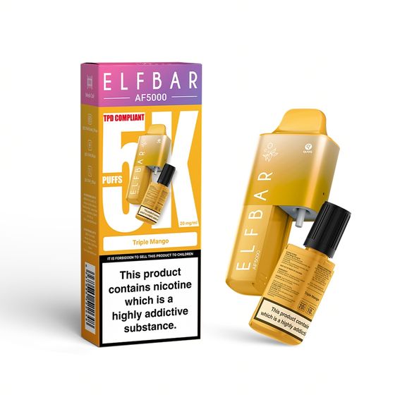 UK shop ELFBAR AF5000 Rechargeable Device Strength: 2% Nic ENG | Flavor: Triple Mango