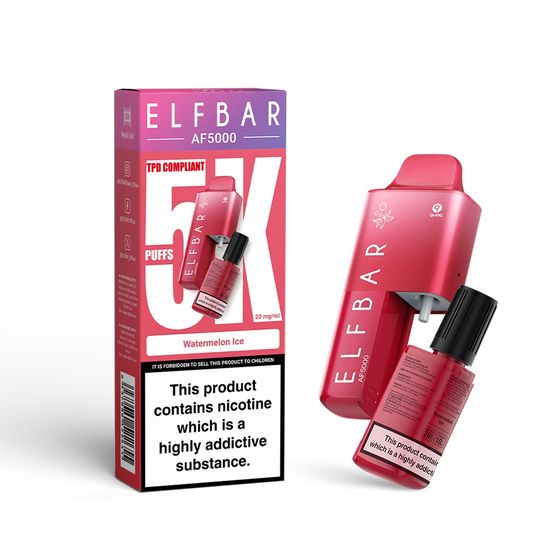 ELFBAR AF5000 Rechargeable Device Strength: 2% Nic ENG | Flavor: Watermelon Ice UK wholesale
