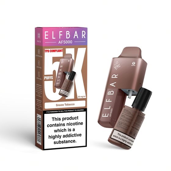 ELFBAR AF5000 Rechargeable Device Strength: 2% Nic ENG | Flavor: Snoow Tobacco UK supplier