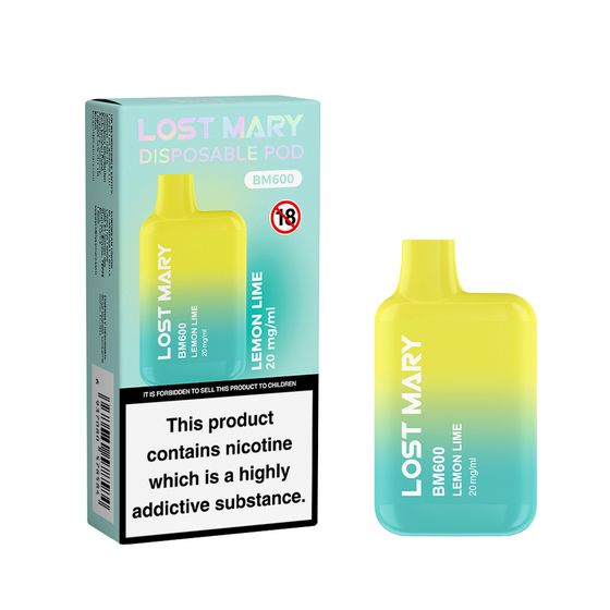 UK wholesale [NEW] LOST MARY Box BM600 Disposable Pod Device Flavor: Strawberry Raspberry Cherry Ice | Strength: 2% Nic TPD ENG