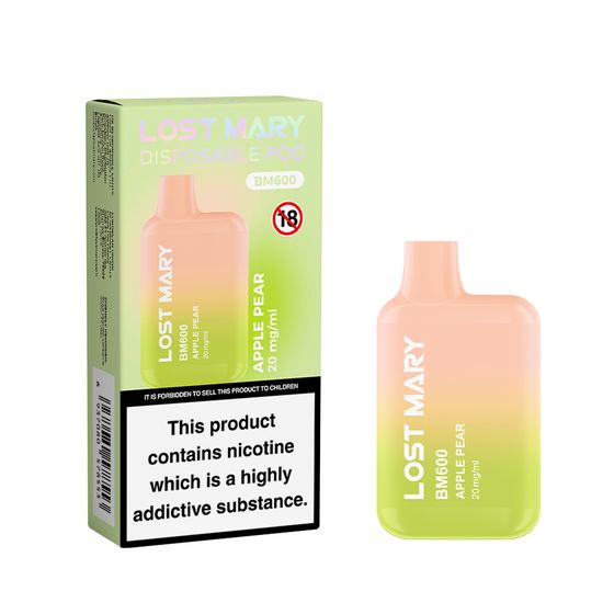 [NEW] LOST MARY Box BM600 Disposable Pod Device Flavor: Apple Pear | Strength: 2% Nic TPD ENG wholesale