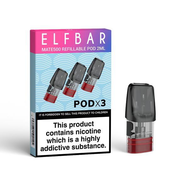 UK shop ELFBAR MATE500 REFILLABLE 2ML Pod×3 Capacity: 2ml