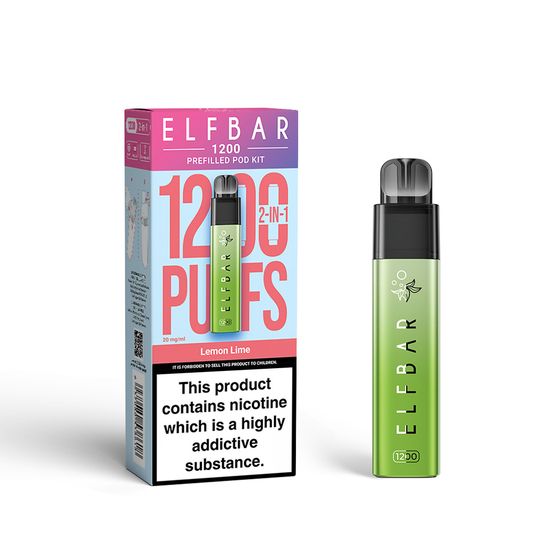 cheap ELFBAR 1200 PREFILLED POD KIT (UK) 1PC Strength: 2% Nic ENG | Flavor: Lemon Lime