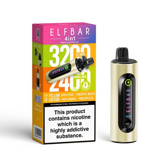 ELFBAR 4in1 Prefilled Pod Kit Flavor: Yellow  Edition | Strength: 2% Nic TPD ENG authentic