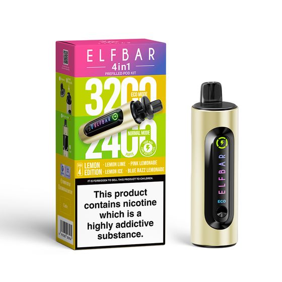 for wholesale ELFBAR 4in1 Prefilled Pod Kit Flavor: Lemon Edition | Strength: 2% Nic TPD ENG