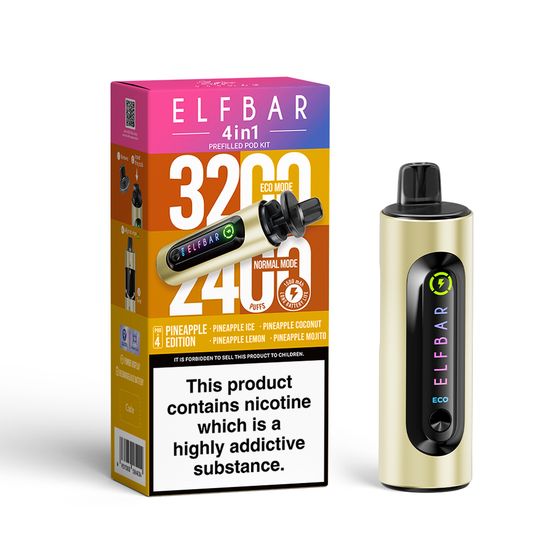 ELFBAR 4in1 Prefilled Pod Kit Flavor: Pineapple Edition | Strength: 2% Nic TPD ENG wholesale price