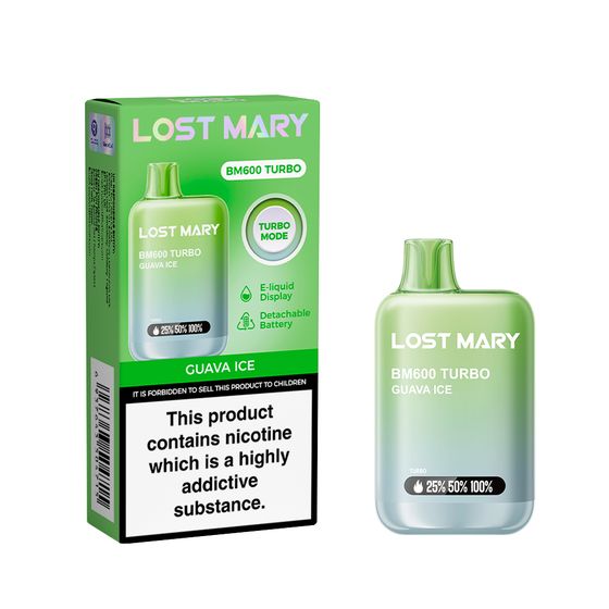 LOST MARY BM600 TURBO Prefilled Pod Kit Strength: 2% Nic ENG | Flavor: Guava Ice authentic