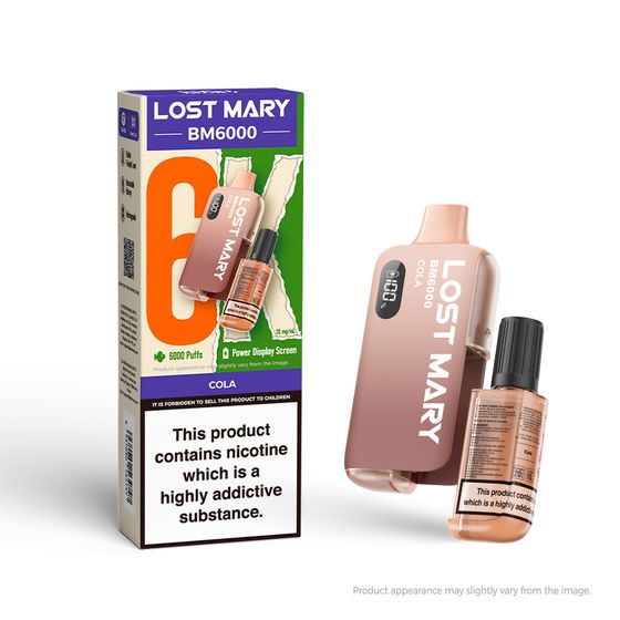 LOST MARY BM6000 Rechargeable Device (UK) 1PC Strength: 2% Nic ENG | Flavor: Cola UK shop