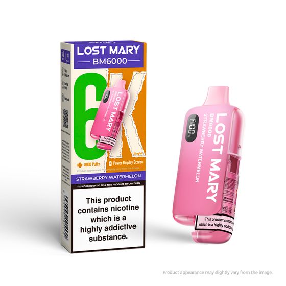 UK shop LOST MARY BM6000 Rechargeable Device (UK) 1PC Strength: 2% Nic ENG | Flavor: Strawberry Watermelon