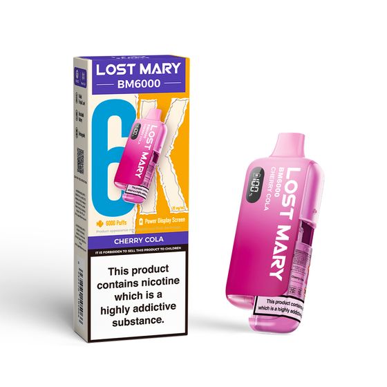 UK shop LOST MARY BM6000 Rechargeable Device (UK) 1PC Strength: 2% Nic ENG | Flavor: Cherry Cola