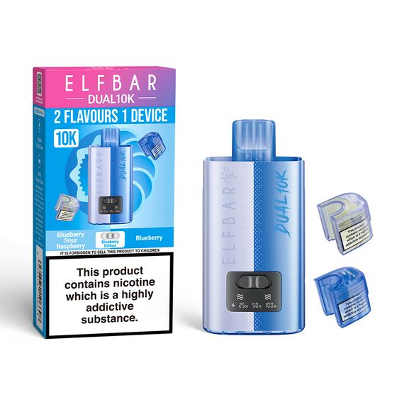 ELFBAR DUAL10K Refillable Pod Kit Strength: 2% Nic ENG | Flavor: Blueberry Edition cheap