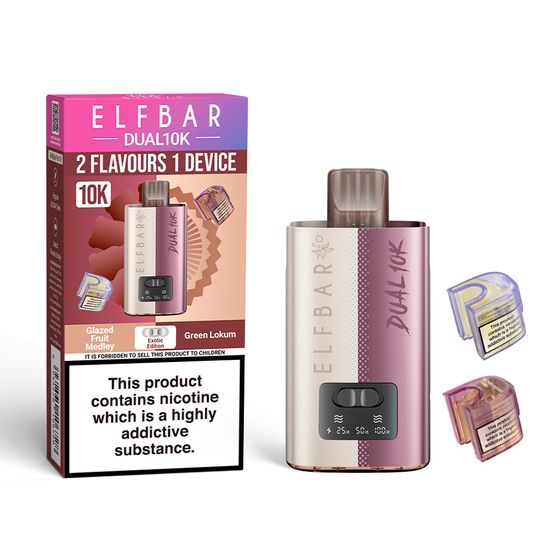 ELFBAR DUAL10K Refillable Pod Kit Strength: 2% Nic ENG | Flavor: Exotic Edition wholesale price