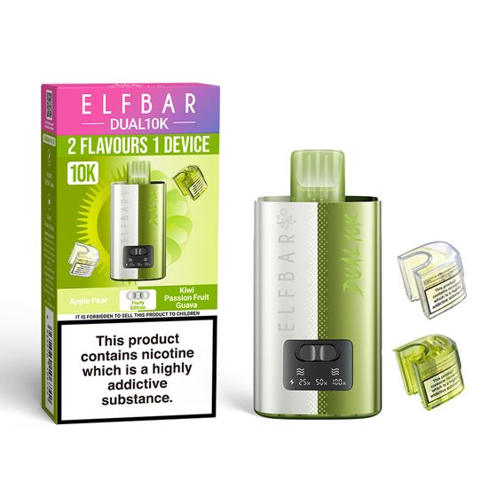 UK shop ELFBAR DUAL10K Refillable Pod Kit Strength: 2% Nic ENG | Flavor: Fruity Edition