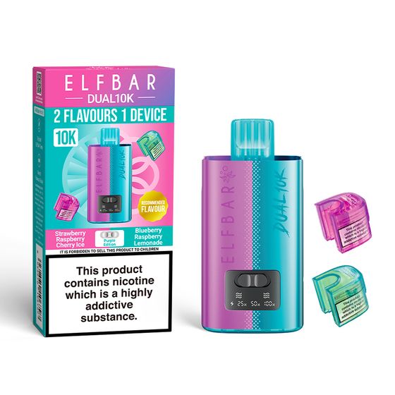 ELFBAR DUAL10K Refillable Pod Kit Strength: 2% Nic ENG | Flavor: Purple Edition for wholesale