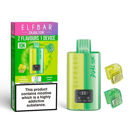 ELFBAR DUAL10K Refillable Pod Kit Strength: 2% Nic ENG | Flavor: Lemon Edition UK store