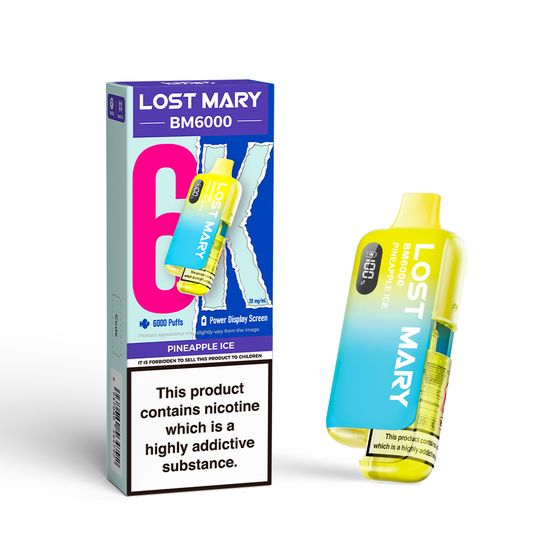 cheap LOST MARY BM6000 Rechargeable Device (UK) 1PC Strength: 2% Nic ENG | Flavor: Pineapple Ice