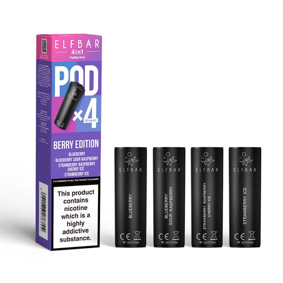 ELFBAR 4in1 Prefilled Pod×4 Strength: 2% Nic ENG | Flavor: Berry Edition UK wholesale