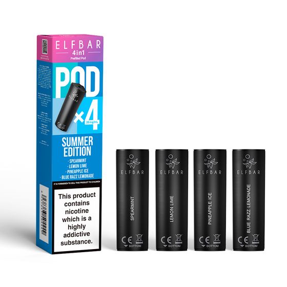 cheap ELFBAR 4in1 Prefilled Pod×4 Strength: 2% Nic ENG | Flavor: Summer Edition