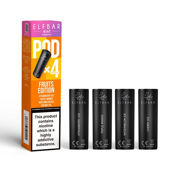 ELFBAR 4in1 Prefilled Pod×4 Strength: 2% Nic ENG | Flavor: Fruits Edition UK wholesale