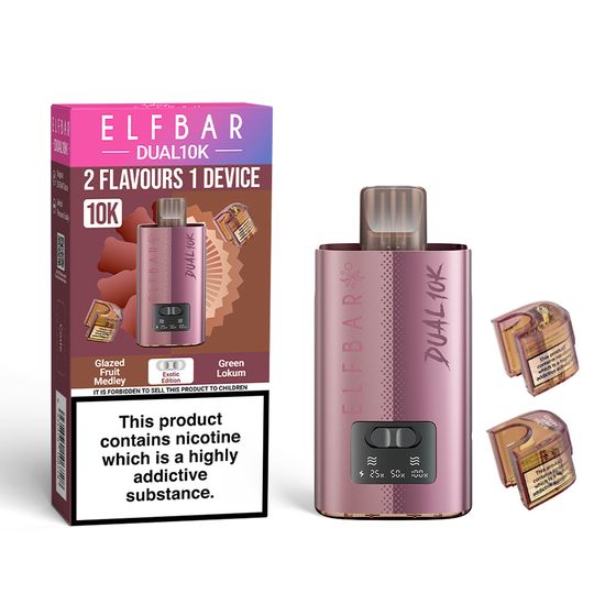 ELFBAR DUAL10K Refillable Pod Kit Strength: 2% Nic ENG | Flavor: Exotic Edition UK store